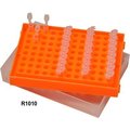Mtc Bio MTC Bio Workstation Rack/Box For 0.2 ml Tubes, Strips & Plates, 96 Place, Orange, 5 Pack R1010
